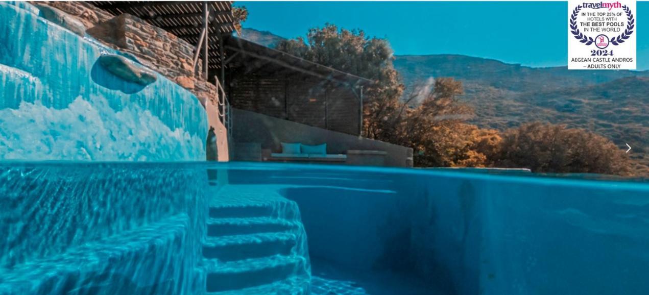Aegean Castle Andros - Adults Only Aparthotel Agia Eleousa Exterior photo
